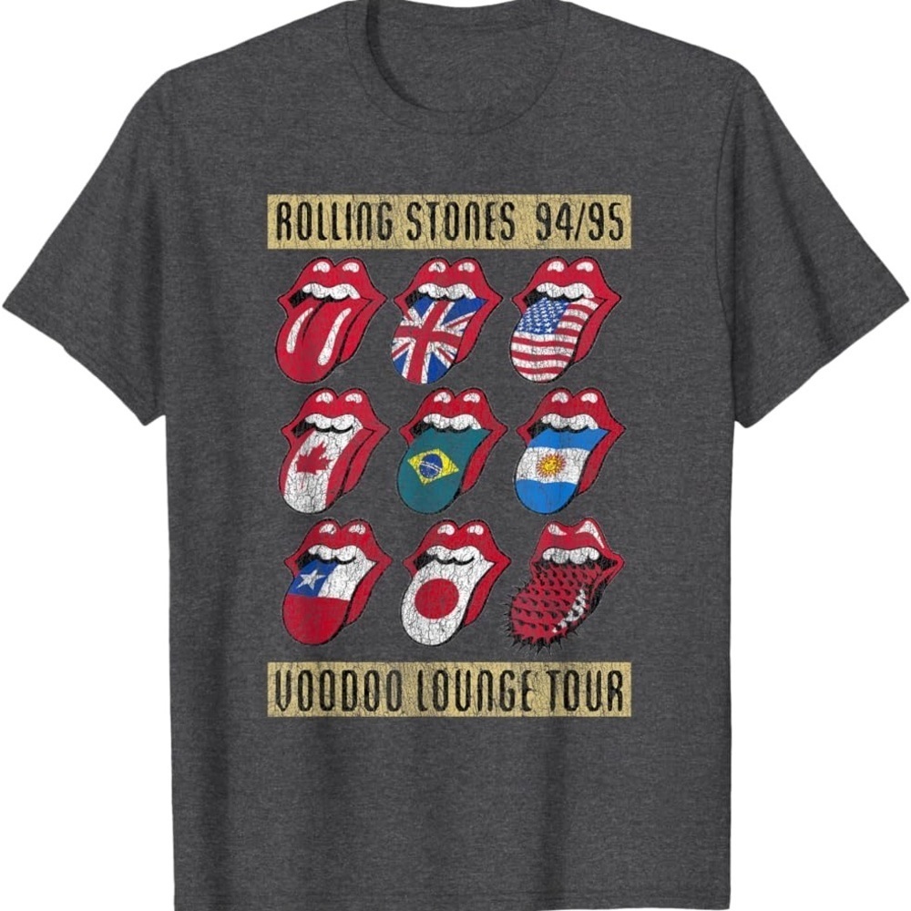 NWT Rolling Stones Voodoo Lounge Charcoal T-Shirt Size Large